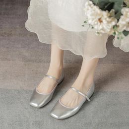Mocassins vulcanisés pour femmes, chaussures souples et décontractées, mocassins à la mode, Vintage, simples, à enfiler, Mary Janes, 851