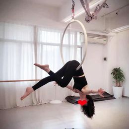 85 cm de cerceau aérien sets fitness gymnase inoxydable lyra cerceaux de yoga équipement de yoga cirque à point avec accessoires en intérieur 240415