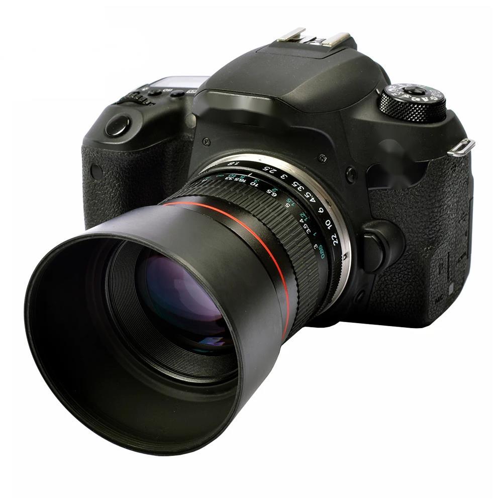 85 мм F1.8 Средний телеобъектив Ручной фокусировки Полно фрейма портретная линза для Canon EOS Rebel T8I T7I T7 T6 T3I T2I 4000D 2000D 1300D 850D 800D 600D 550D 90D 80D 77D 70D 50D 6D 5D ETC