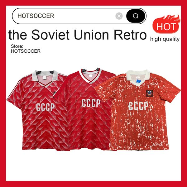 86 87 88 89 90 Fútbol retro Unión Soviética Aleinikov Camiseta de fútbol URSS Belanov Jerseys Protasov Zavarov Clásico Maillot De Foot hotsoccer