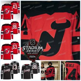 86 Jack Hughes 2024 Stadium Series Devils Maillots Timo Meier Nico Hischier Luke Hughes Dawson Mercer Jesper Bratt Dougie Hamilton Vitek Vanecek McLeod