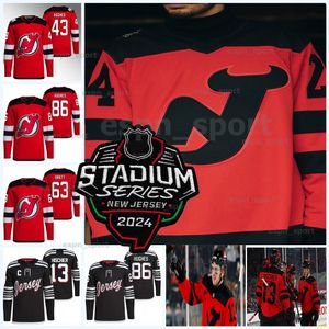 86 Jack Hughes 2024 Stadium Series Devils Maillots Timo Meier Nico Hischier Luke Hughes Dawson Mercer Jesper Bratt Dougie Hamilton Vitek Vanecek McLeod