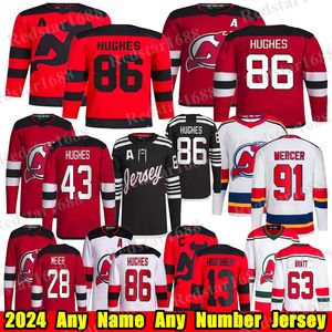 # 86 Jack Hughes Stadium Series Hockey Jersey Luke Hughes Jesper Bratt Nico Hischier Simon Nemec Ondrej Palat Martin Brodeur Dawson Mercer Timo Meier Devils Jerseys