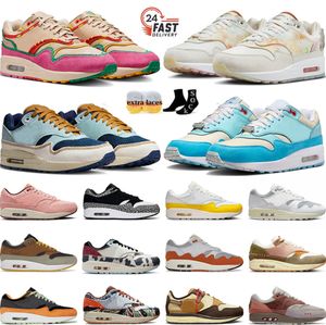 Max 1 86 University Blue 87 OG Air Running Shoes Blanco Negro Big Bubble Sport Red Dirty Denim Sandía Wabi Sabi Kasina Hombres Mujeres Zapatillas de deporte Entrenadores