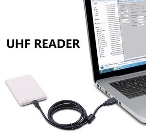 Lector de escritorio UHF de 860-960MHZ, lector USB uhf RFID, ISO18000-6B/6C para sistema de Control de acceso, software de demostración SDK de Control de acceso