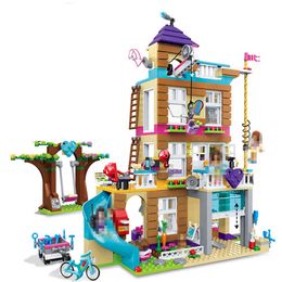 868 Stuks Girls Party Building Blocks Compatibele Vriend Figuren Vriendschap Educatief Huis Toy Bricks Blocks for Girl Kids X0503