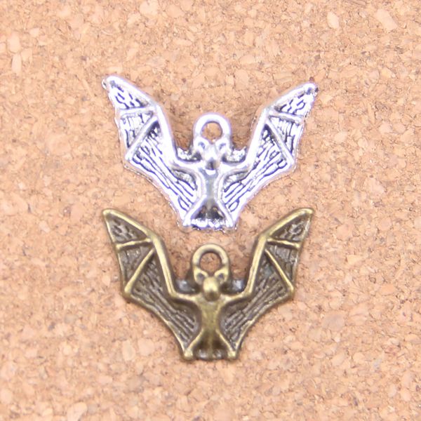 86 pcs Antique Argent Bronze Plaqué chauve-souris volante vampire dracula Halloween Charms Pendentif DIY Collier Bracelet Bracelet Résultats 17*23mm