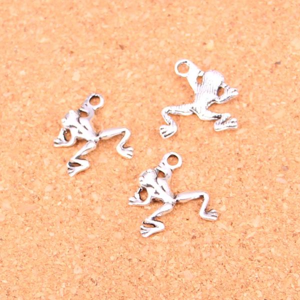 86 pièces Antique argent plaqué grenouille breloques pendentifs pour Bracelet européen fabrication de bijoux bricolage à la main 17*17mm