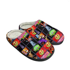 870 Slippers Thuis Pizza Toren Katoen Cartoon Spel Heren Dames Tiener Pluche Slaapkamer Casual Warm Houden Schoenen Op Maat Gemaakte Slipper 5