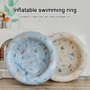 87 cm opblaasbaar zwembad Babyspeelgoed Buiten Peddling Infant Round Children Ring Room Bath 240506