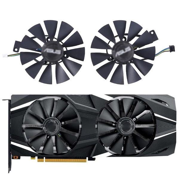 87mm T129215SH FDC10U12S9-C 4Pin RTX 2060 2070 2080 DUAL Advanced OC Fans para -ASUS GeForce RTX2080 RTX2070 Refrigeración del ventilador de la tarjeta de juego