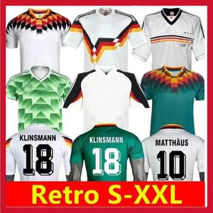 88-96 Retro Matthaus Klinsmann Brehme Mens Soccer Jerseys 98-04 Équipe nationale Bobic Scholl Kuranyi Podolski Ballack Klose Home Away Football Shirts