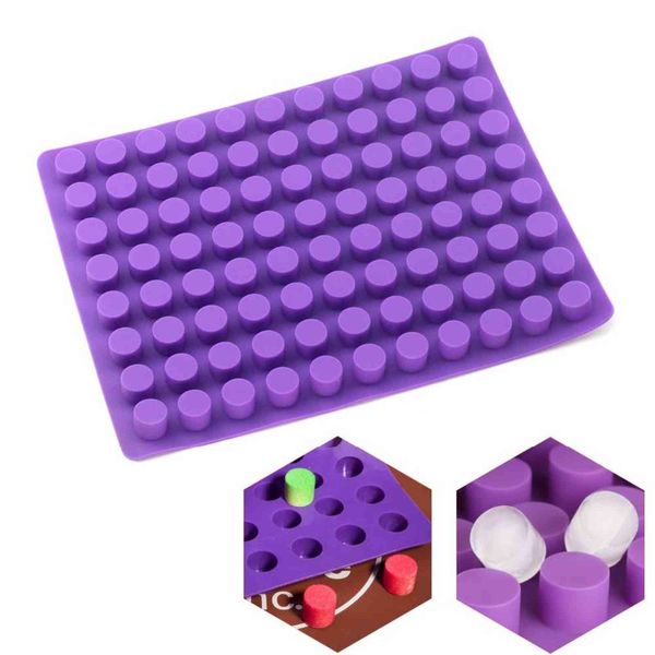 88 cavités Mini mini-gâteaux au fromage ronds moules de cuisson moule en silicone pour gelée de truffe au chocolat et moule à glace aux bonbons 211110