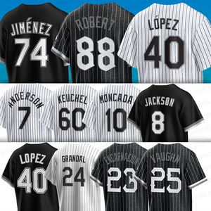 88 Eloy Jimenez honkbalshirt White Sox Luis Robert Reynaldo Lopez Tim Anderson Bo Jackson Andrew Benintendi Dylan Cease Joc Pederson