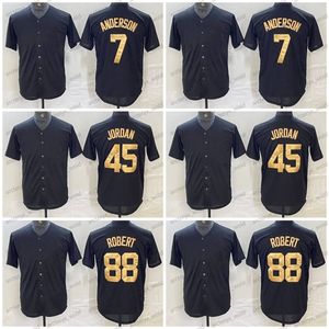 88 Luis Robert Black Gold Baseball Jerseys Tim Anderson 45 Michael Mens gestikt Jersey Black