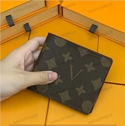 Diseñadores de alta calidad Carteras plegables Titular de la tarjeta Plaid Luxurys Mens Wallet Designers Women Wallet High End con caja Monedero Titular de la tarjeta de crédito Bolsa de diseño