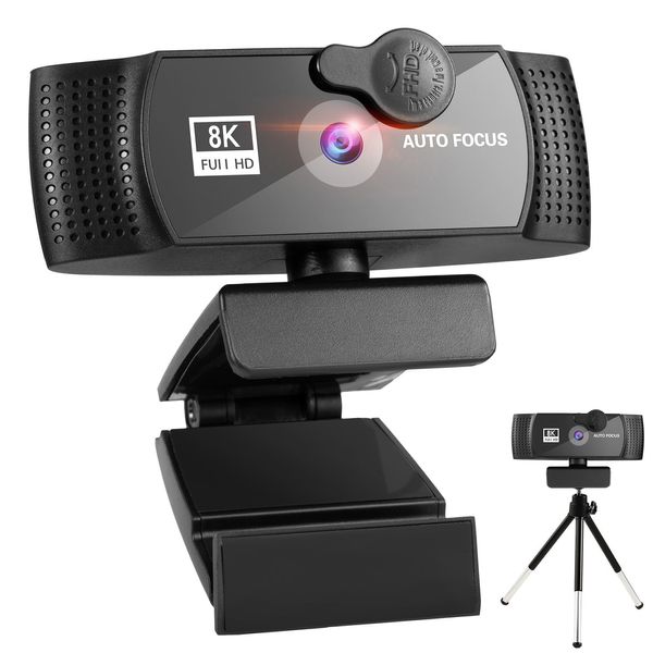 8806 8K/4k/2K/1K/1080P Webcam Autofocus Caméra 1080p Réseau HD Diffusion en Direct USB 2K Ordinateur Portable sans Pilote Caméra Web Cam avec Microphone