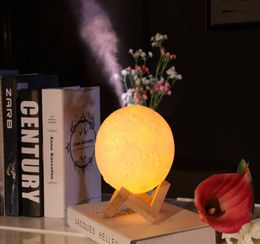 880ML humidificateur d'air 3D lampe de lune diffuseur de lumière arôme huile essentielle USB humidificateur à ultrasons nuit purificateur de brume fraîche avec wo3914595