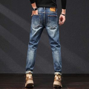 8811 Herfst/winter Big Cow Washed jeans van hoge kwaliteit voor heren, lichte luxe retro gewassen jeans