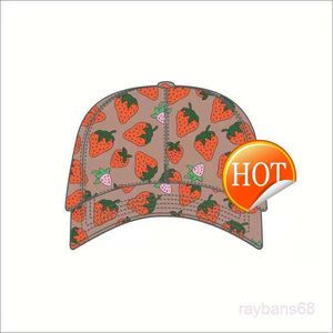 882023223SS Kwaliteit Strawberry Baseball Caps Man's Cotton Cactus Classic Letter Ball Summer Women Sun Hats Outdoor verstelbare SNA7