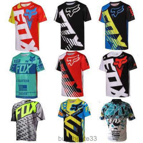 88NQ Camisetas para hombre Fox Speed Descending Mountain Bike Traje de montar Top para hombre de manga corta Camiseta de secado rápido Verano Off Road Motocicleta