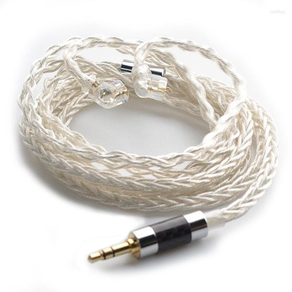 Cable de auriculares 89-7, 1064 núcleos, 8 hebras, Cable de actualización chapado en plata grueso, auriculares con cable, Monitor de oído, auriculares originales