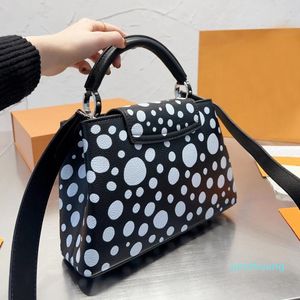 89 Designer Bag Fashion Vintage Polka Dot Print Pattern Tote Womens Large Capacity Multicolore Single Shoulder Handbag
