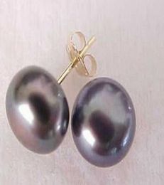 Pendientes de perlas negras tahitianas de 89 mm 14k Goldbox01234902421