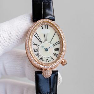 8918BR Montre pour femme avec diamants ovales et cadran en nacre en or rose Montres de luxe pour femme Cal.537/3 Mouvement à remontage automatique 28800 vph Cristal saphir étanche