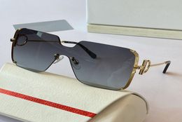 892 Nouvelles lunettes de soleil à la mode avec protection UV pour femmes Vintage carré demi-monture populaire de qualité supérieure livrées avec étui classique sungl7348669