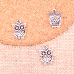 89pcs Charms Big Eyes Owl 16*12mm Antiek Making Pendant Fit, Vintage Tibetaans zilver, DIY Handgemaakte sieraden