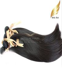 8A 10quot34quot100 cheveux mongols 3pcslot cheveux humains tisse droite couleur naturelle Bella hair4353544