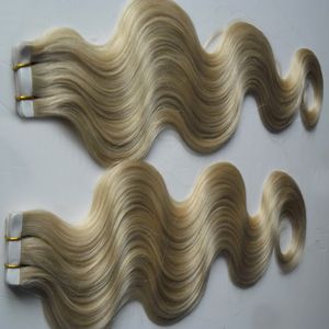 8A 40 stks Blonde Braziliaanse Haarlint Hair Extensions 100g Huid inslag Menselijk Hair Extensions Remy Naadloze Tape Extensions