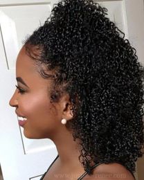 8A Afro verworrene lockige Pferdeschwanz-Haarverlängerungen, Echthaar-Pferdeschwanz-Clip, brasilianisches reines Echthaar, Pferdeschwanz-Haarteile mit Riemen, ganz natürliches Haarteil, 140 g