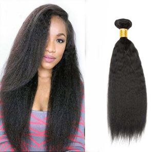 8A brésilien pneosque raide vierge vierge tissage 3 paquets 100 extension des cheveux humains non transformés brésiliens vierges yaki7093778