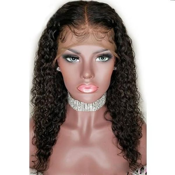 8A Brésilien Avant de Lacet Perruques Wet Wavy Beyonce Avant de Lacet Perruques de Cheveux Humains Vierge de Cheveux Humains 150 densité Top Dentelle Perruques Femmes Noires (