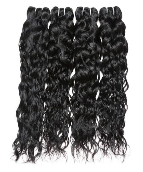 8A Brésilien Naturel Vague Vierge Cheveux Armure 4 Bundles 8A 100 Extensions de Trame de Cheveux Humains Non Transformés Couleur Naturelle 95100gpc90954564352252