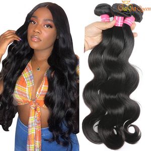 Braziliaanse Virgin Haar Body Wave Hair Extensions Onverwerkte Menselijk Haar Body Wave Bundels Dyesable