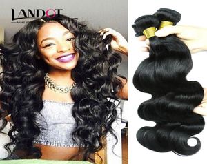 8A Brésilien Vierge Cheveux Humains Vague de Corps Péruvien Malaisien Indien Cambodgien Mongol Cheveux Bundles 345 Pcs Vison Remy Cheveux Weave2393186