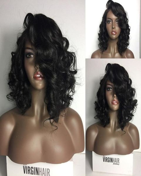 8A Culry perruques pour les femmes noires lâche Curl vierge brésilienne pleine dentelle perruques de cheveux humains avec des cheveux de bébé avant de lacet perruques de cheveux humains3010256