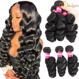 Gros malaisien lâche vague cheveux non transformés cheveux humains armure vierge malaisienne lâche extensions de cheveux teintables couleur naturelle