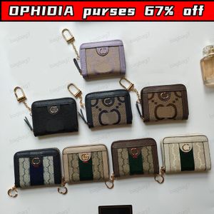 10A Ophidia portefeuille de haute qualité poche poche en cuir authentique en cuir support zipte de carte zipte pour hommes.