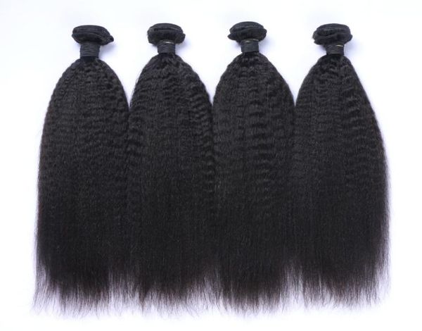 8A Pelo Virginal Peruano 100 Cabello Humano Afro Rizado Recto Rizo Armadura Del Pelo Paquetes de Trama Extensión Remy Quality6246261