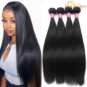 Péruvienne Droite Vierge Hiar 4 Bundles 100% Cheveux Humains Péruviens Non Transformés Tisse Péruvienne Vierge Cheveux Droite Colorable