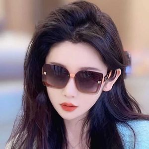 8A qualité Designer H lunettes de soleil maison Instagram imprimé léopard carré grand cadre tendance femmes à la mode haute beauté lunettes polarisantes