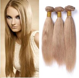 8A Ruma Haar Honingblond 3 Bundels Onbewerkt Steil haar Echt haar weeft Maagd 18 Inch 100gpc Goedkope fabriek 76092056238153