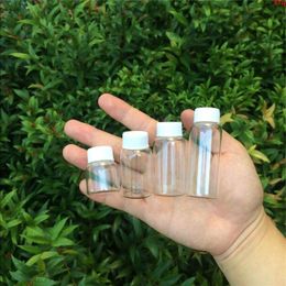8cc 15cc 20cc 25cc bouteilles en verre mignon avec bouchon en plastique blanc flacons transparents pots 50pcsbonne quantité Mecae