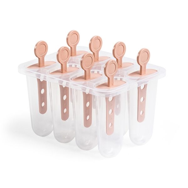 8 cellules forme ronde accessoires d'été outils de cuisine de qualité alimentaire ly moule bricolage fabricant de crème glacée Popsicle Dessert moules 220611