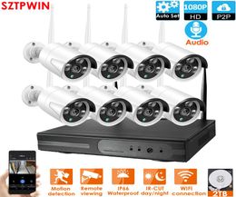 8ch Audio CCTV System Wireless 1080p NVR 8PCS 20MP IR OUTDOOR P2P WIFI IP CCTV Sécurité Caméra Système de surveillance 8332864