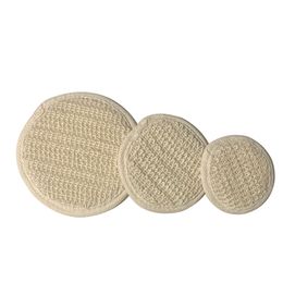 8cm/10 cm/12.5.5 cm redondo de baño de bañera de esponja de esponja natural limpieza de sisal Sisal Scrubber